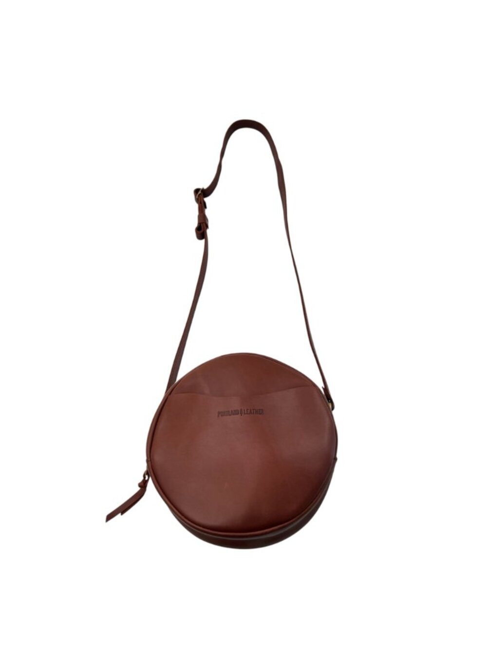 Portland Leather Almost Perfect Circle Leather Crossbody Full Grain Leather - Picture 5 of 11